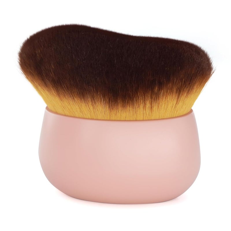 DRIPOO Oversize Self Tanner Brush, Kabuki Brush for Body, Foundation Makeup Brush for Fake Tan, Sunless Tanner Makeup Brushes, Self Tanning Mitt Applicator for Self Tan, Self Tan Mousse Blending Brush (Pink) - Image 1